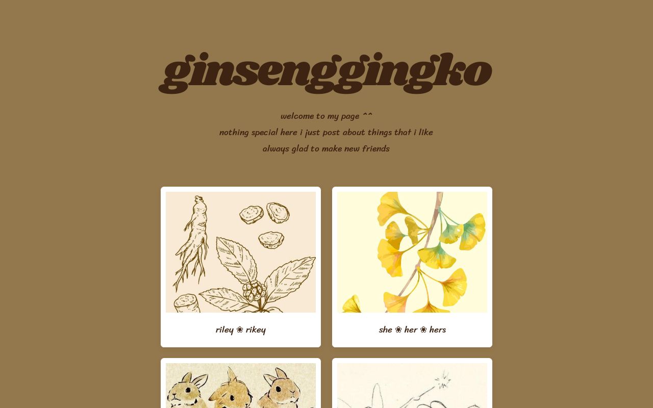 Carrd profile picture for @ginseng